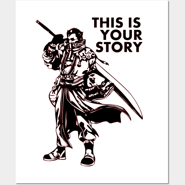 Final Fantasy X Sir Auron Wall Art by OtakuPapercraft